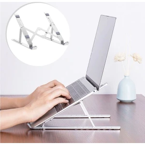 Real West Ayarlanabilir Dizüstü Destek Tabanı Tamamen Katlanabilir Taşınabilir Laptop Yükseltici
