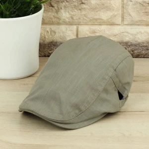 Beyler Burada Yazlık Açık Yeşil Tokalı Keten Erkek Kasket