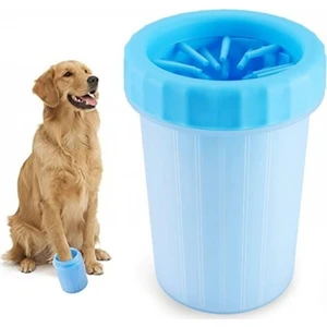 Real West Silikon Jel Fırçalı Kedi Köpek Pati Ayak Temizleme Kovası (Büyük)