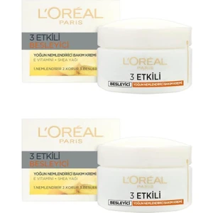 L'Oréal Paris Loreal Paris 3 Etkili Besleyici Krem 50 ml X2