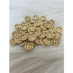 Ozan Tuhafiye Ahşap Handmade Düğme 1.5 cm 20 Adet