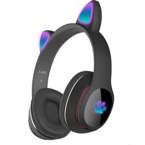 Kedi Kulaklık Bluetooth Kablosuz Mikrofonlu Rgb Renkli LED Işıklı Hafıza Kart Girişli Kulaklık