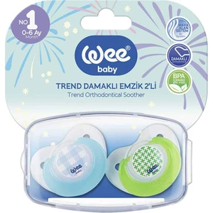 Wee Baby 2'li Trend Silikon Damaklı Emzik 0 - 6 Ay