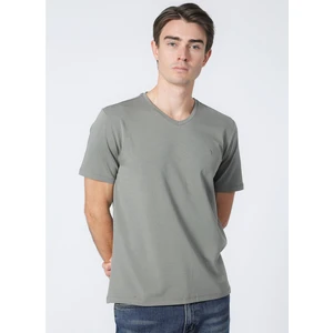 Haki Erkek Basic Modal T-Shirt ROMEO-V