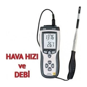 DT-8880 Teleskobik Problu Kızgın Tel Hava Hızı, Debisi ve Sıcaklık Ölçer