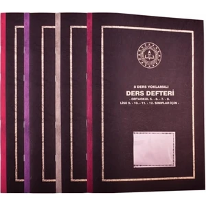 8 Ders Ders Defteri 25X35 P.p Kapak Yoklamalı