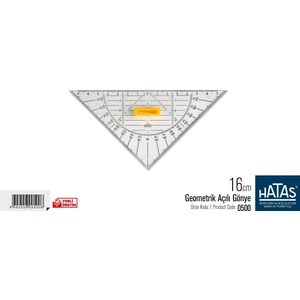 Geometrik Açılı Gönye 16 Cm. NO:0500