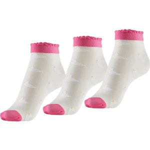 Bonny Silver Koku Yapmayan Duckly Soket Kadın Pembe Gümüş Çorap 3'lü Paket