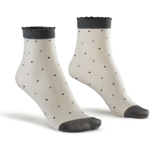 Bonny Silver Koku Yapmayan Dotly Soket Kadın Siyah Gümüş Çorap