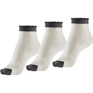 Bonny Silver Koku Yapmayan Duckly Soket Kadın Siyah Gümüş Çorap 3'lü Paket