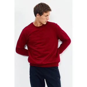 Kırmızı Basic O Yaka Rahat Form Erkek Sweatshirt - 88053