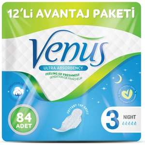 Hijyenik Ped Gece 84 Adet (12 Paket)