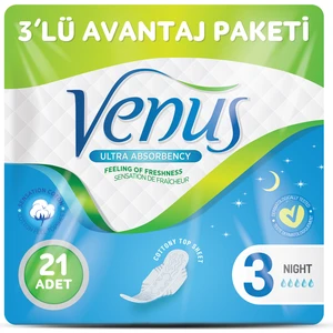 Hijyenik Ped Gece 21 Adet (3 Paket)