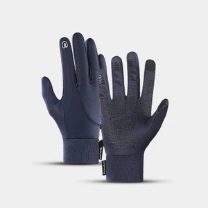 Unisex Kadife Dokunmatik Su Geçirmez Eldiven - Mavi (Yurt Dışından)