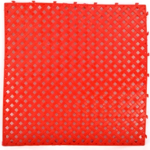 Plastik Geçmeli  Kırmızı   Yer Karosu 33 x 33 cm  9 Adet
