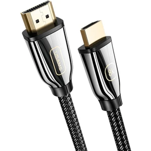 Usams US-SJ497 Örgülü 2m 8k Ultra Hd, HDMI To HDMI 2.1 Altın Kaplama HDMI Kablo