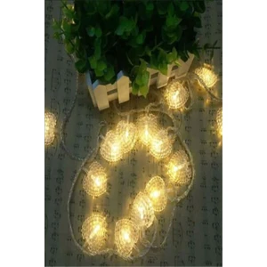 Ahududu LED Süs Işık 4 Metre 8 Modlu Yılbaşı Işık 220 Volt Sarı Renk