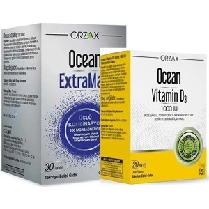Ocean D3 Vitamini 1000 Iu 20 ml Damla+Ocean Extramag 30 Tablet
