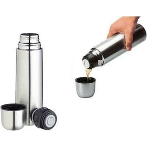 Paslanmaz Çelik Mermi Termos Bardak Özellikli Kapak 350 ml