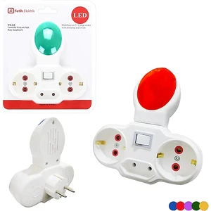 Gece Lambası Üçlü Golyat Prizli LED Anahtarlı Fetih 99-02