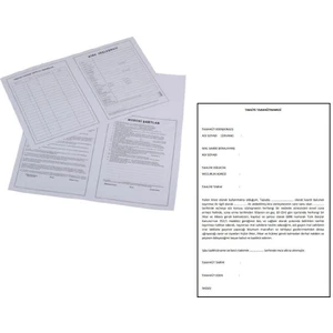 Kira Kontratı ve Tahliye Tahutnamesi 50 Adet Gürmat Kira Sözleşmesi ve Tahliye Taahünamesi 50 Adet