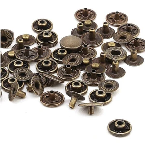 15 mm Mont Çıtçıt Alfa 100 Adet ( Antik Sarı) Bronz