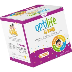 4 Kids Portakal Aromalı Vitamin C-D3-A Çinko Efervesan Saşe 20 Adet
