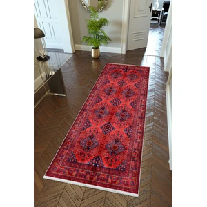 10 Post Online Yolluk Otantik Bordo Kaymaz Kesme Yıkanabilir Ince Dijital Baskı Koridor Halısı