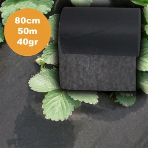Harman Sera Plastik - 80CM x 50M 40GR Tekstil Mulch Agril Isı Don Perdesi, Zirai Don Kırağı Örtü Karpuz Çilek Malç