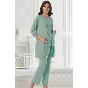 Kadın Lohusa Pijama Takımı Uzun Kollu Tampap 3845