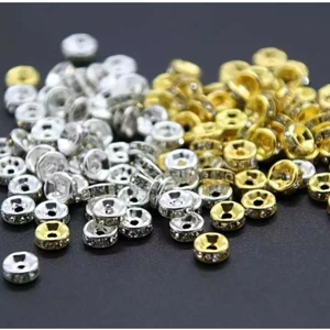 Yiğit Aksesuar 100 Adet 8 mm Sarı Gümüş Iki Renk Rondela