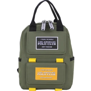 Los Angeles Polo Club Unisex Sırt Çantası Haki Yeşil  Su Geçirmez Kumaş