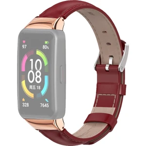 Huawei Band 6 / Honor Band 6 Için Deri Kordon (Yurt Dışından)