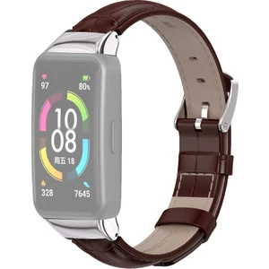 Huawei Band 6 / Honor Band 6 Için Deri Kordon (Yurt Dışından)
