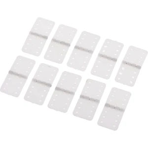 10 Adet Katlanır Beyaz Plastik Pinned Menteşe Parçaları Için Rc Uçak Modeli 12X24 cm