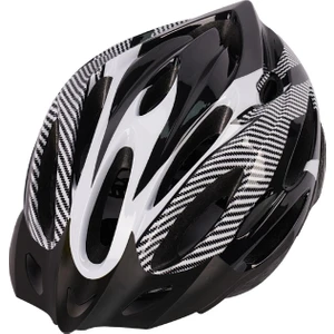 Strade Store Yetişkinler Bisiklet Kask, Erkekler Kadınlar Dağ Yol Bisikleti Güvenlik Kask 21 Vents Bisiklet Crash Şapka Güneş Visor ile 65 cm Ayarlanabilir Bisiklet Yarışı Sert Kap - Beyaz Siyah