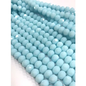 Livza Bijuteri  kristal Boncuk , Açık Mavi Renk Kristal Boncuk Dizisi, mm Yuvarlak 40CM Dizi