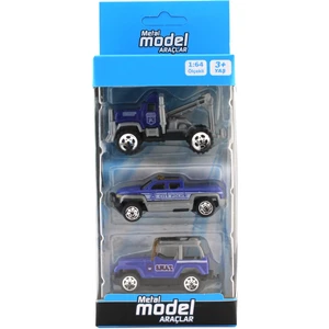 Üçlü Metal Çekicili Polis Araçları 1018D