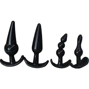 Lilitu Shop 4 Parça Anal Plug Seti - Siyah