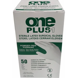 Oneplus Steril Cerrahi Eldiven Pudrasız 50 Çift (1 Kutu) - No: 7