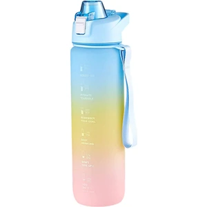 Baosity 1000ml Zaman İşaretli Su Matarası - Mavi (Yurt Dışından)