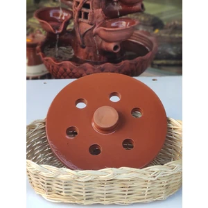 Çanak Çömlek 18 cm Yaprak Sarma Dolma Taşı Sırlı Toprak Çömlek Kiremit Delikli