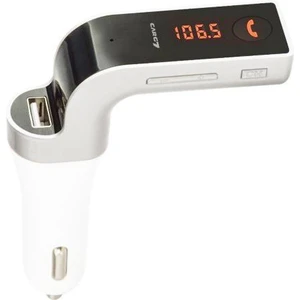 Carg7 Bluetooth Araç Fm Transmitter USB Girişli Beyaz Android Ios Cihazlar Uyumlu