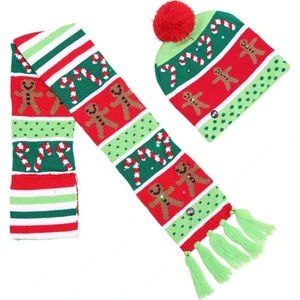 2'li Noel LED Işıklı Şapka + Atkı (Yurt Dışından)