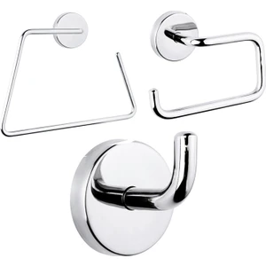 Banyo Tenox 3'lü Aksesuar Seti+Havluluk+Askılık+Kağıtlık Krom