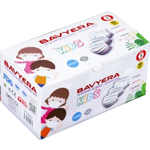 Çocuk Beyaz Cerrahi ( Meltblown ) Maske 3 Katlı (Yuvarlak) Lastikli 50'li Paket