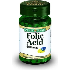 Nature's Bounty Folic Acid 400 Mcg 100 Tablet
