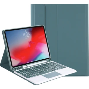 YT098B-A Bluetooth Klavye Kılıfı Için iPad Air 4 10.9 Inç (2020) Koyu Yeşil (Yurt Dışından)