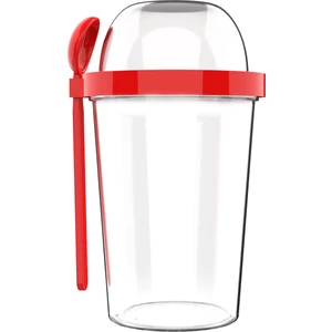Capsule 450 ML + 100 ML  Granola Atıştırmalık Kabı - Kırmızı