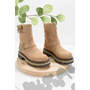 Bej Süet  Kadın Bot & Bootie K02538557802
